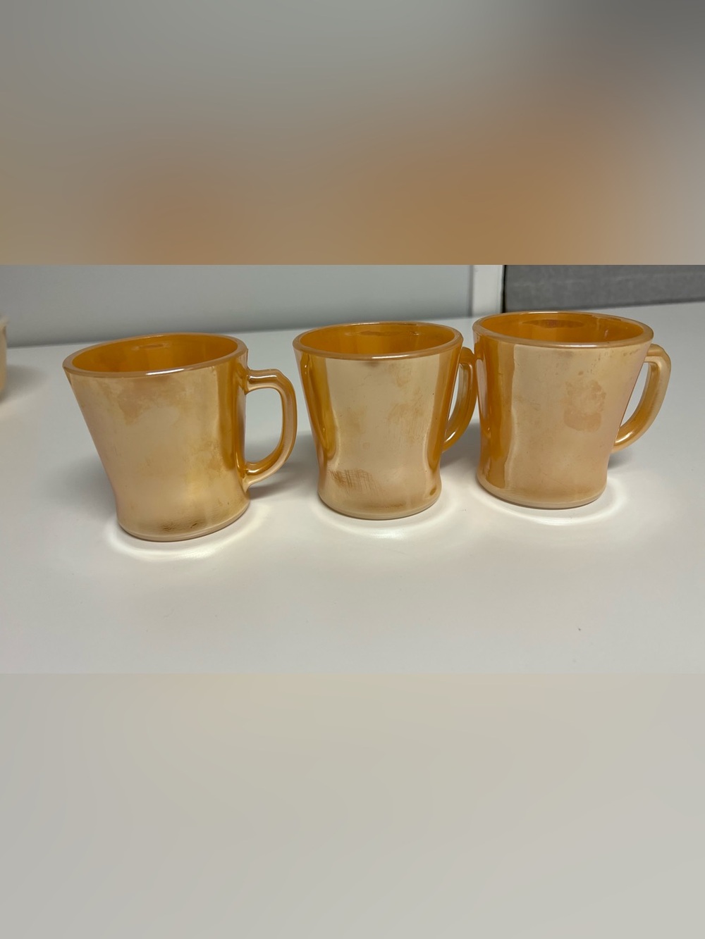 Fire King Orange Coffee Mug - Set of 3